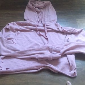 Crop style pink pullover